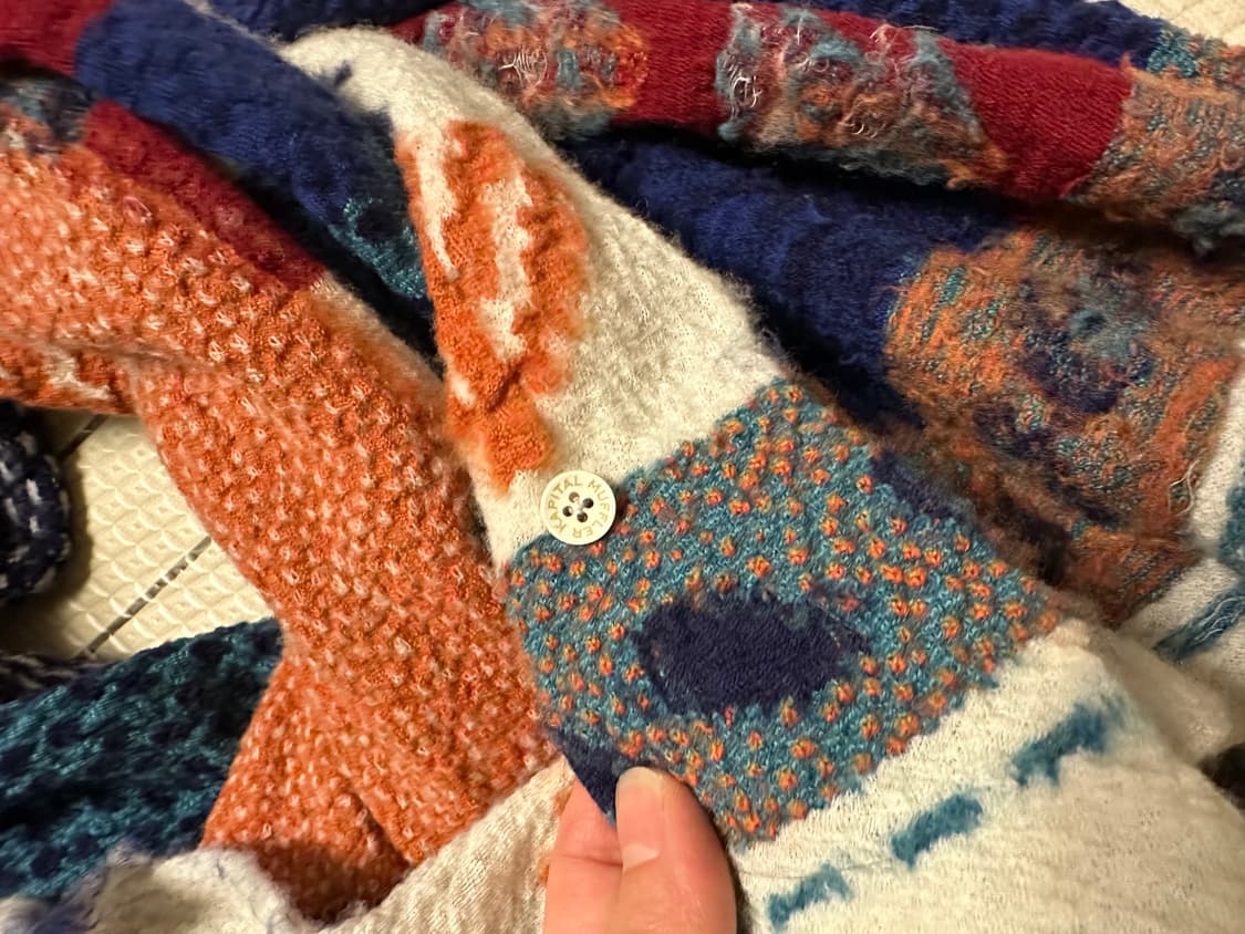 캐피탈 KAPITAL 축융양털 마을 가베 머플러 상품이미지5