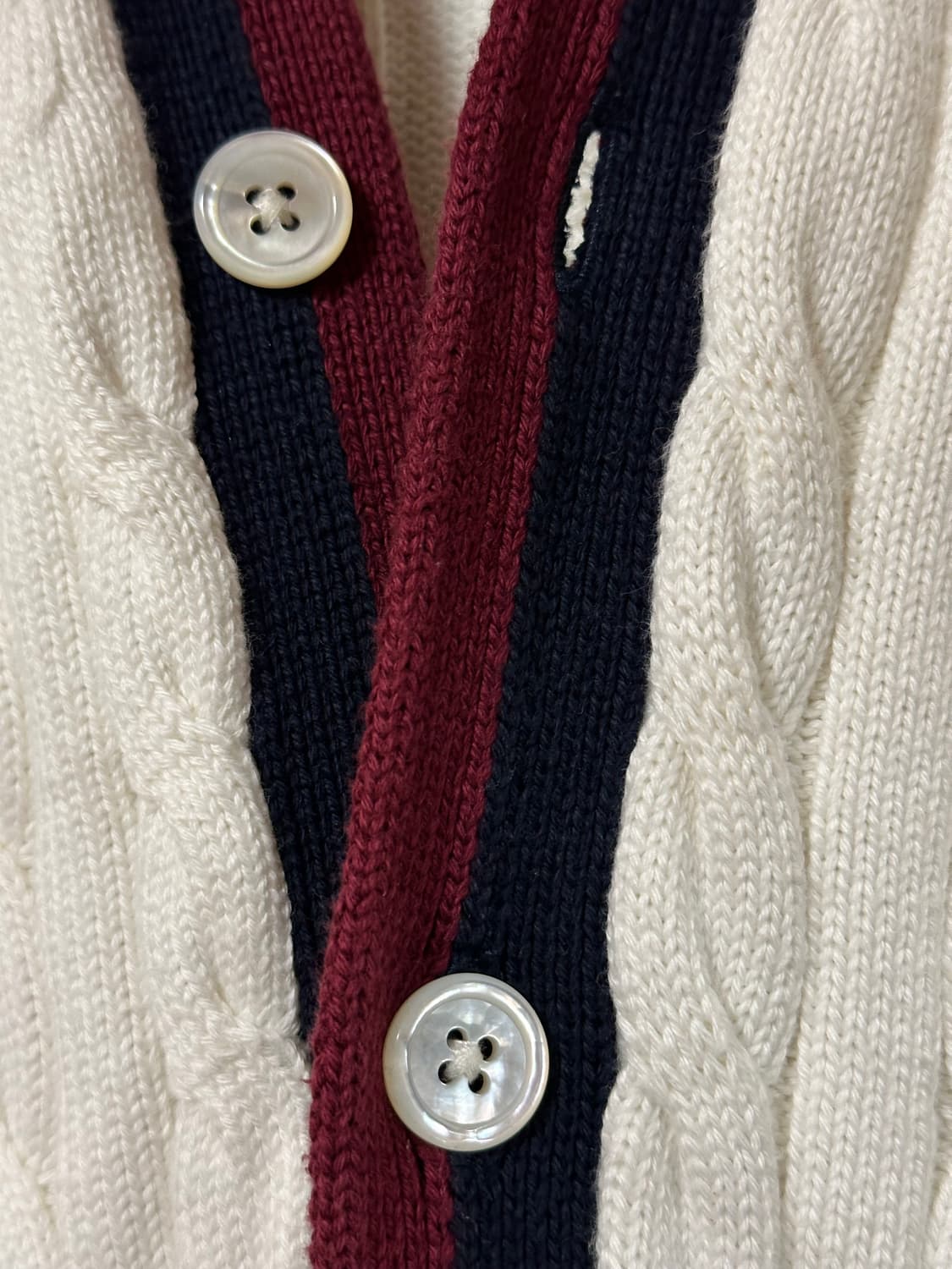 Supima cotton tennis cable cardigan 상품이미지2