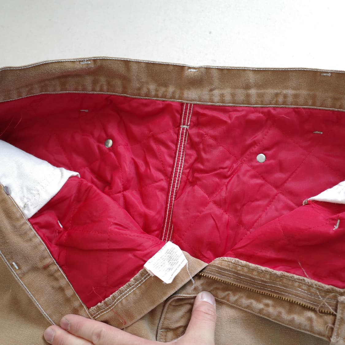 80s 칼하트 빈티지 퀼팅 라이너 워크팬츠 MADE IN USA 상품이미지4
