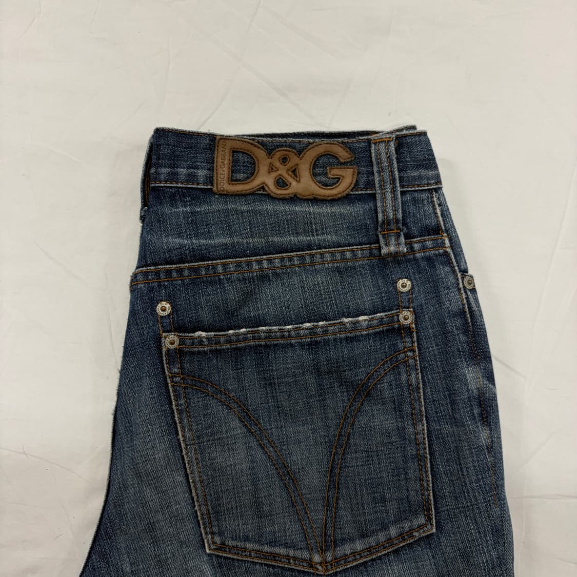 돌체앤가바나 D&G 빈티지 로고 패치 데님 팬츠 상품이미지3