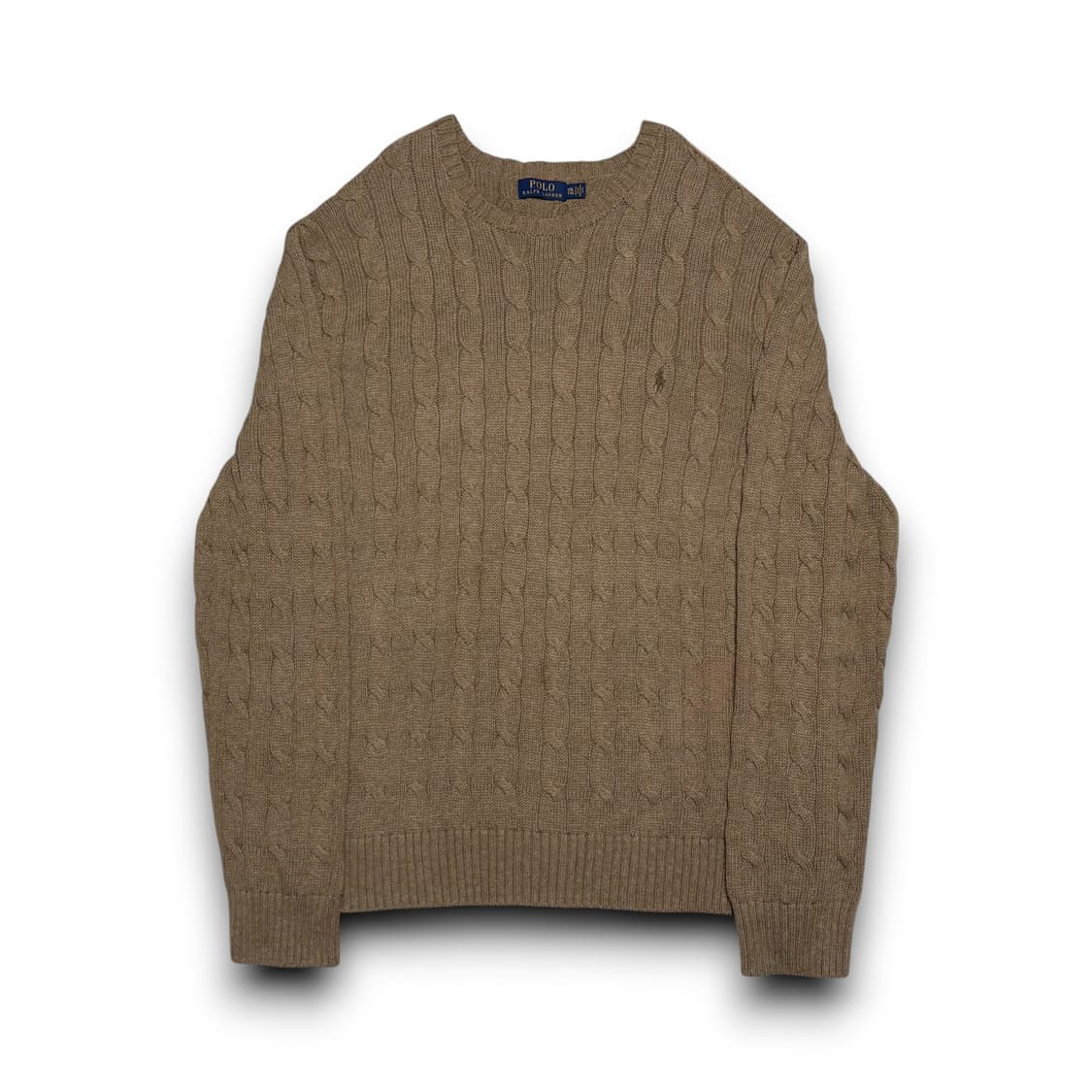Polo Ralph Lauren 빅사이즈 베이지 케이블 코튼 니트 상품이미지1