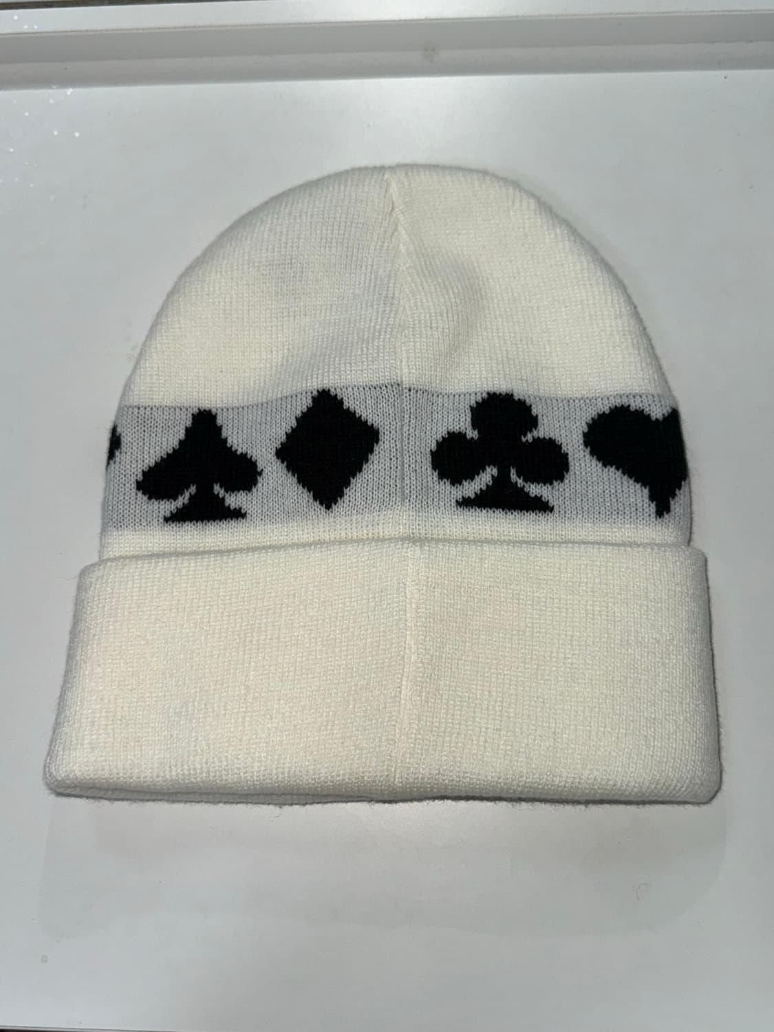 스투시 풀 수트 자카드 커프 비니 화이트 상품이미지3