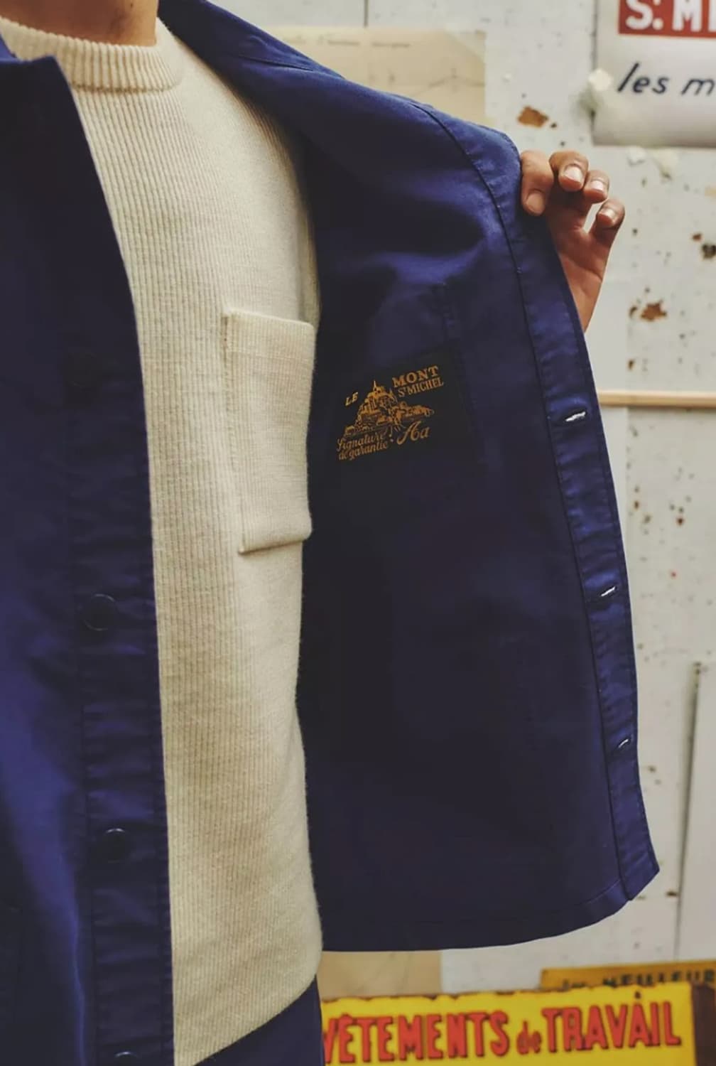 르몽생미셸 / 몰스킨 프렌치 워크 자켓 블루 / 54 상품이미지2