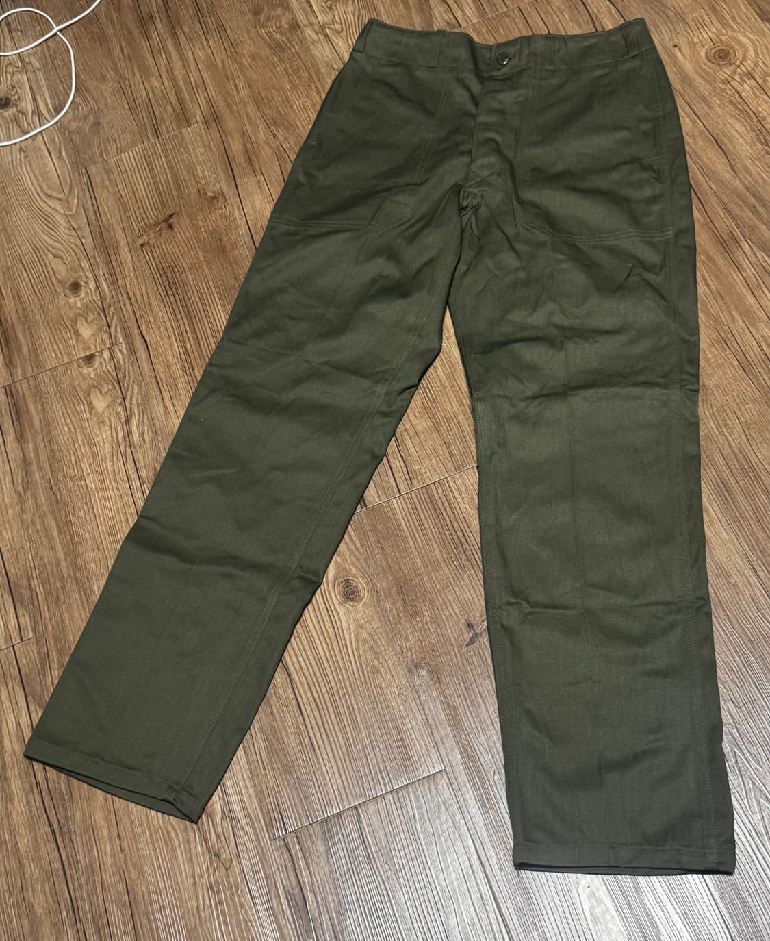 [30] 밀리터리 데드스탁 헤링본 트윌 버튼 플라이 팬츠 상품이미지1