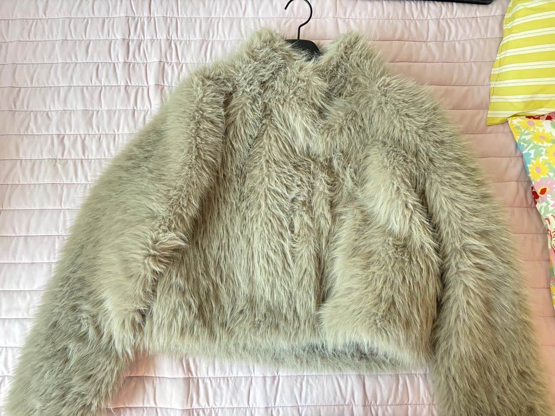 망고매니플리즈 앤티크 퍼 자켓 그레이 상품이미지3