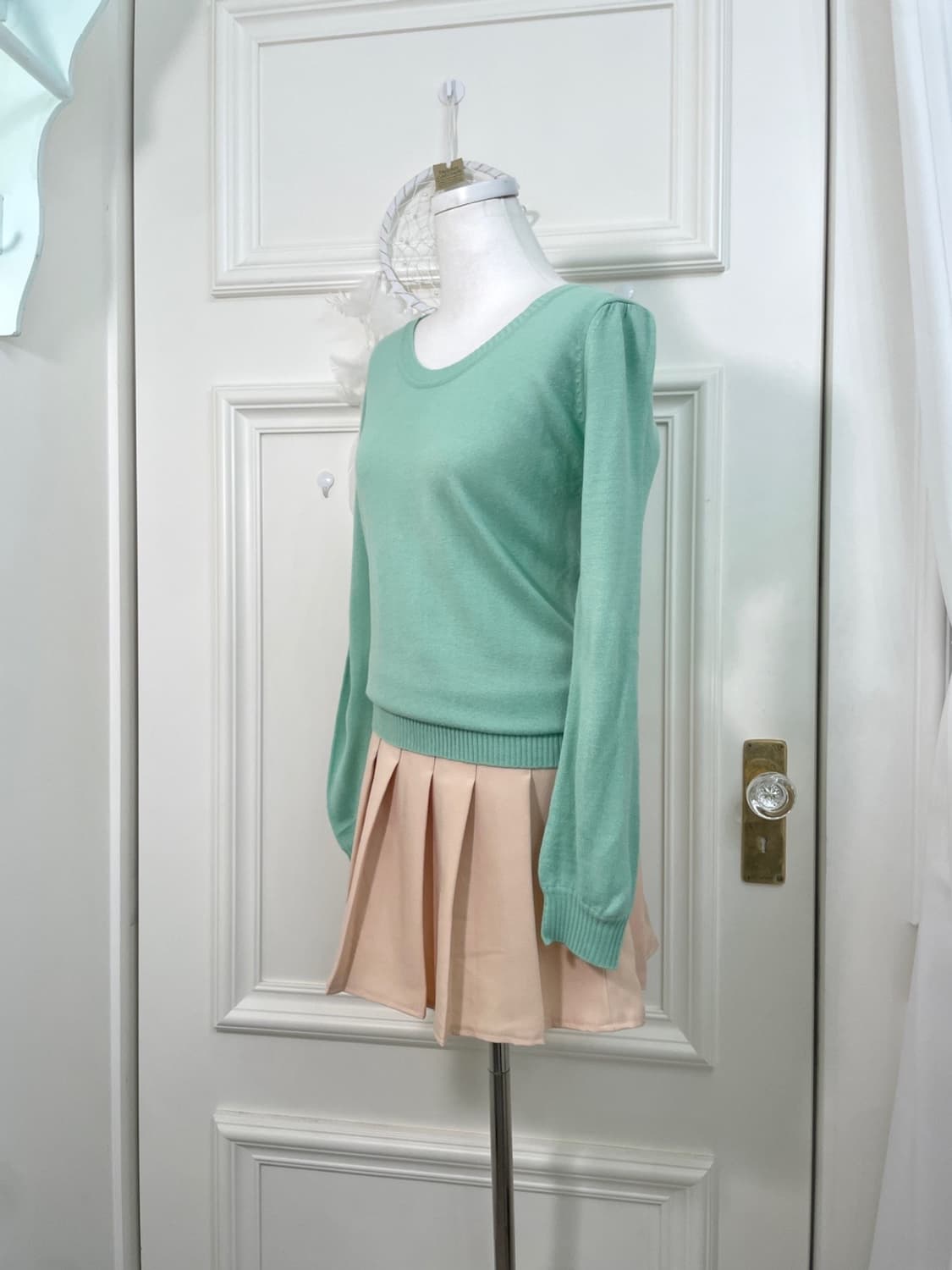 mint slim line knit top(size-M) 상품이미지3