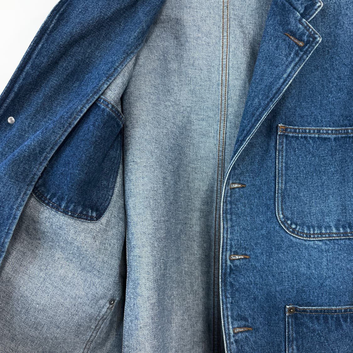 25 FW 쉐르 Charlize 사를리즈 멀티플 포켓 버튼 워싱 데님 자 상품이미지7