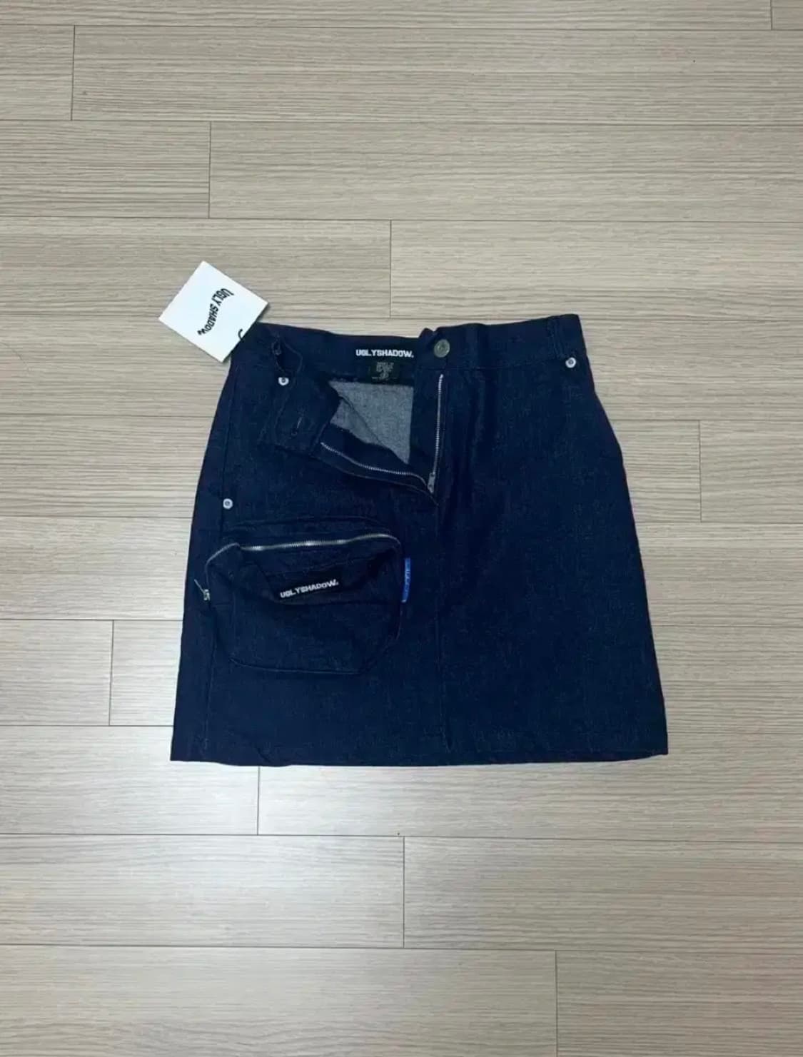 반택포) 어글리쉐도우 포켓 데님 스커트 POCKET SKIRT(NAVY) 상품이미지2