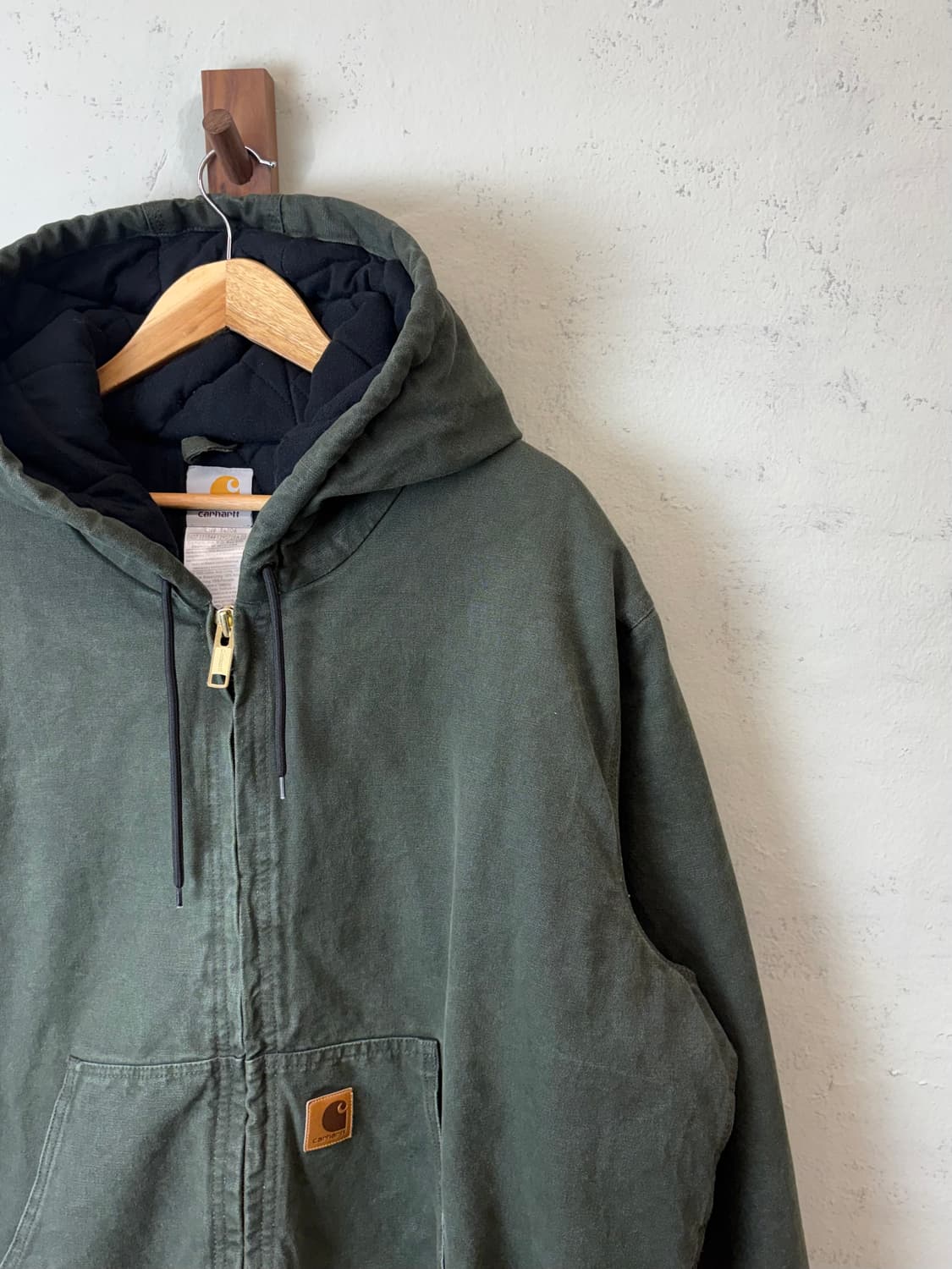 칼하트 모스 그린 액티브 후드 자켓 상품이미지2
