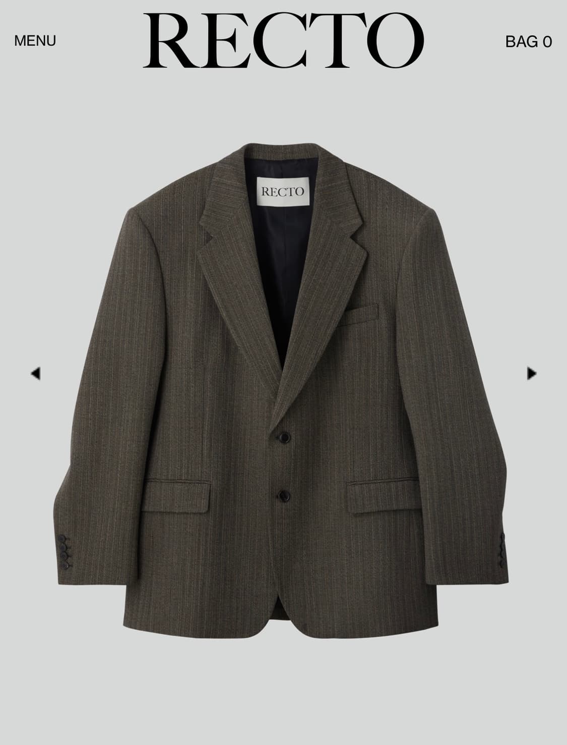 [S] 새상품 렉토 브로큰 헤링본 셋업 상품이미지1