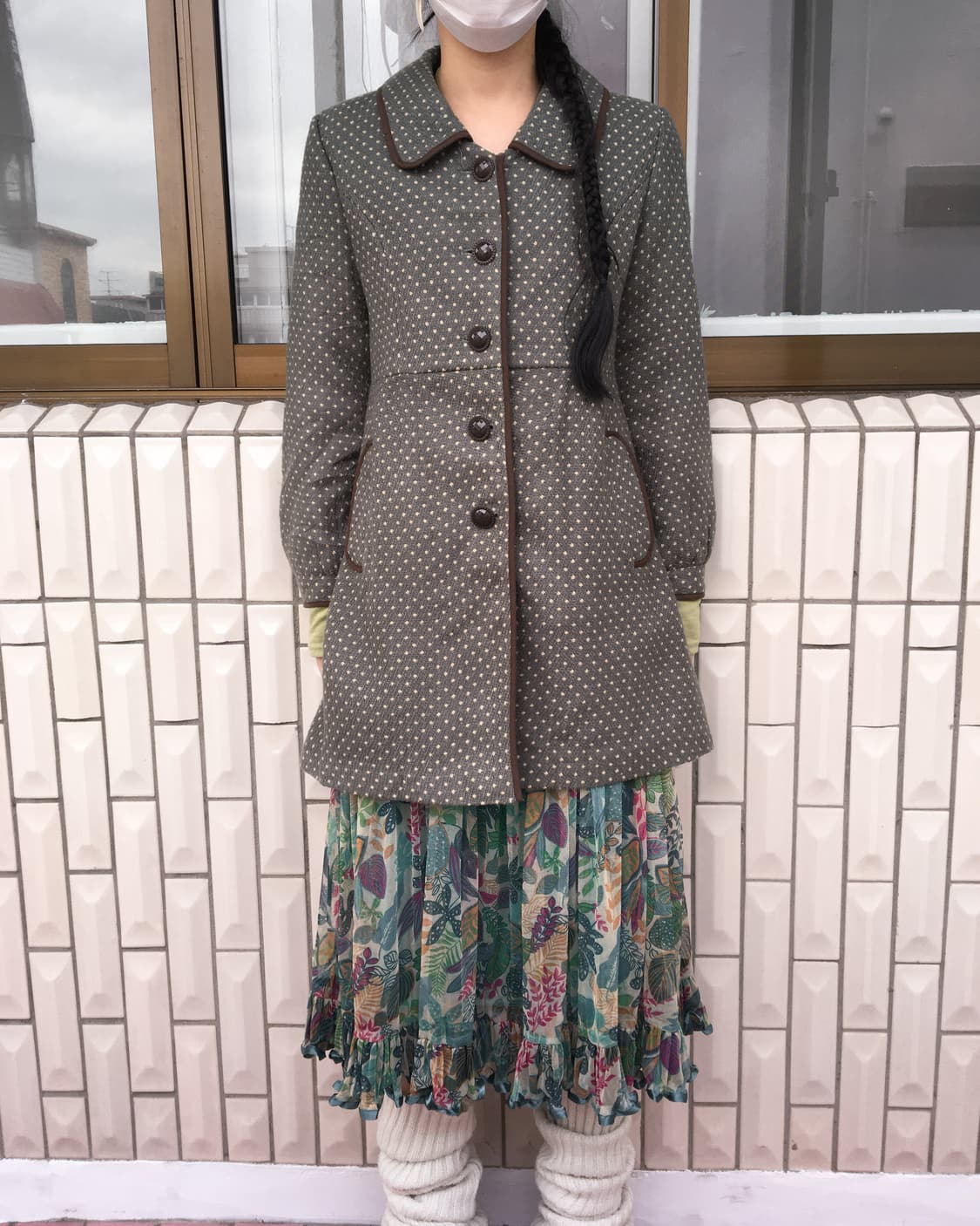 Axes femme dot pattern coat 상품이미지7