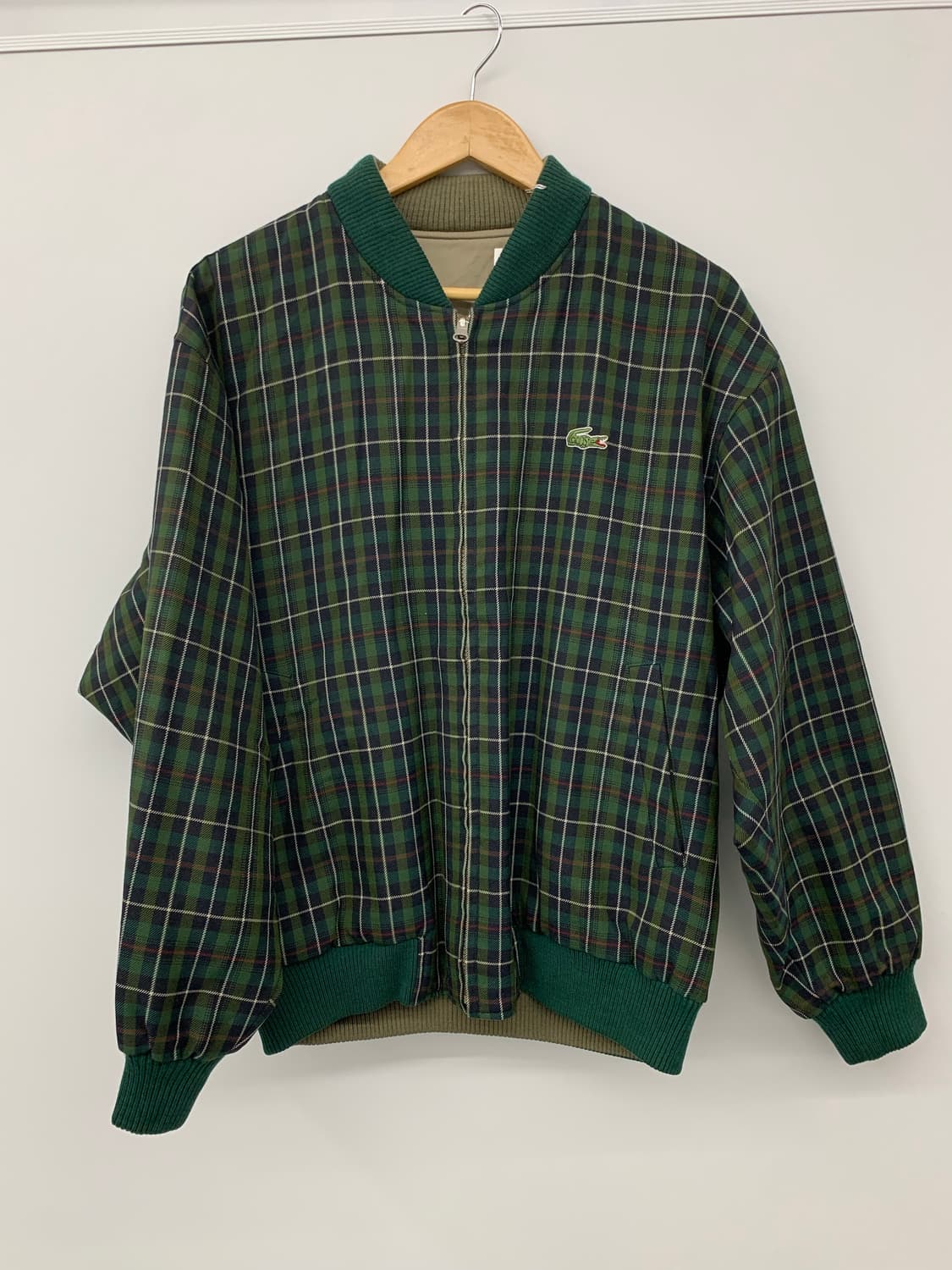 라코스테 90s 체크 봄버 상품이미지2