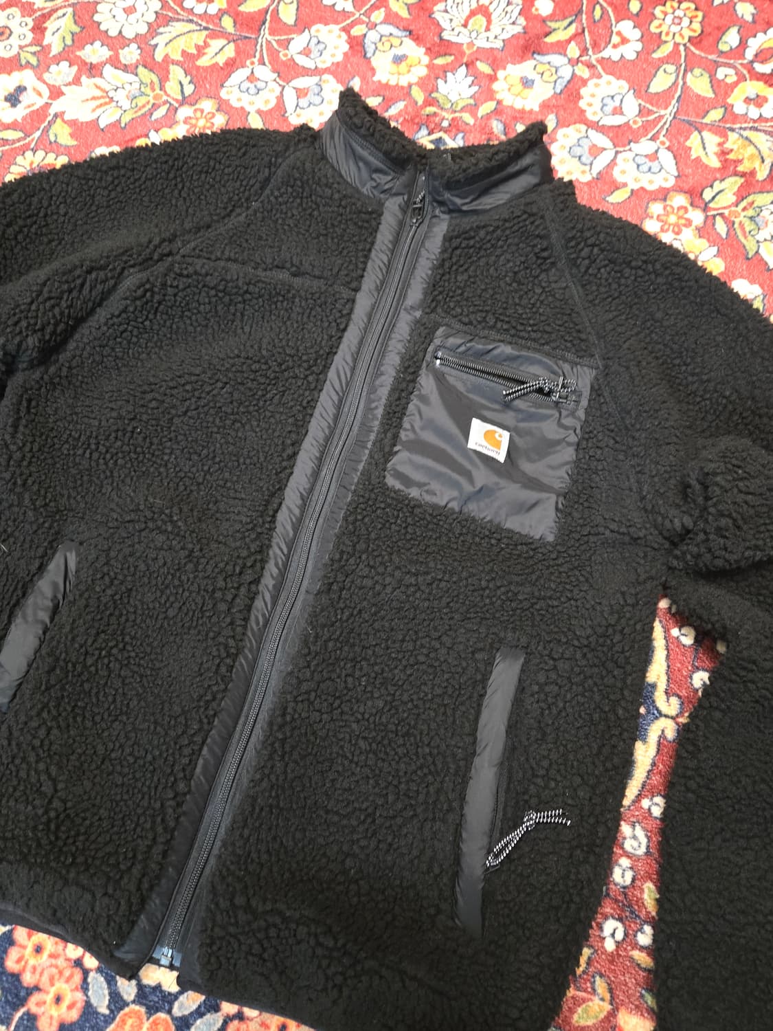 칼하트 프린티스 라이너 헤비 플리스 자켓 M - 블랙 상품이미지2