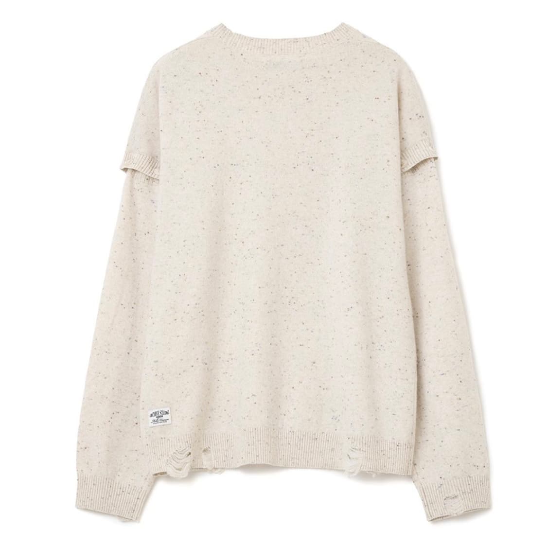 밀로 우먼 버튼 데미지 니트 탑 / 에크루 상품이미지4