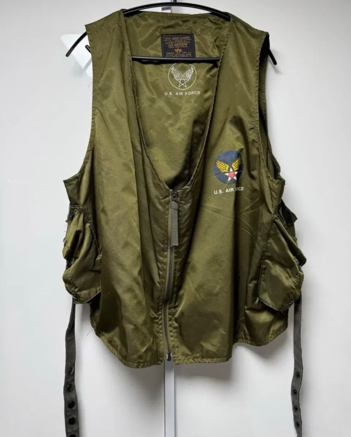90s 알파인더스트리 미공군 E-1 라디오캐리어 밀리터리 베스트 상품이미지1