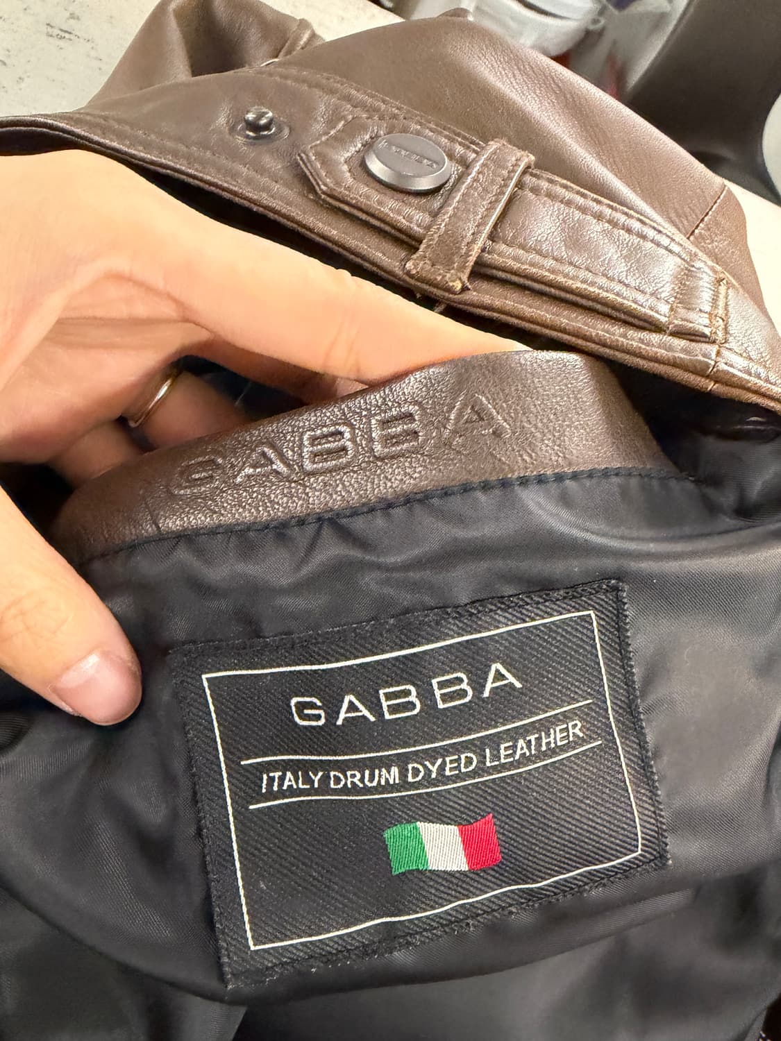 GABBA 가바 브라운 가죽자켓 100 상품이미지6