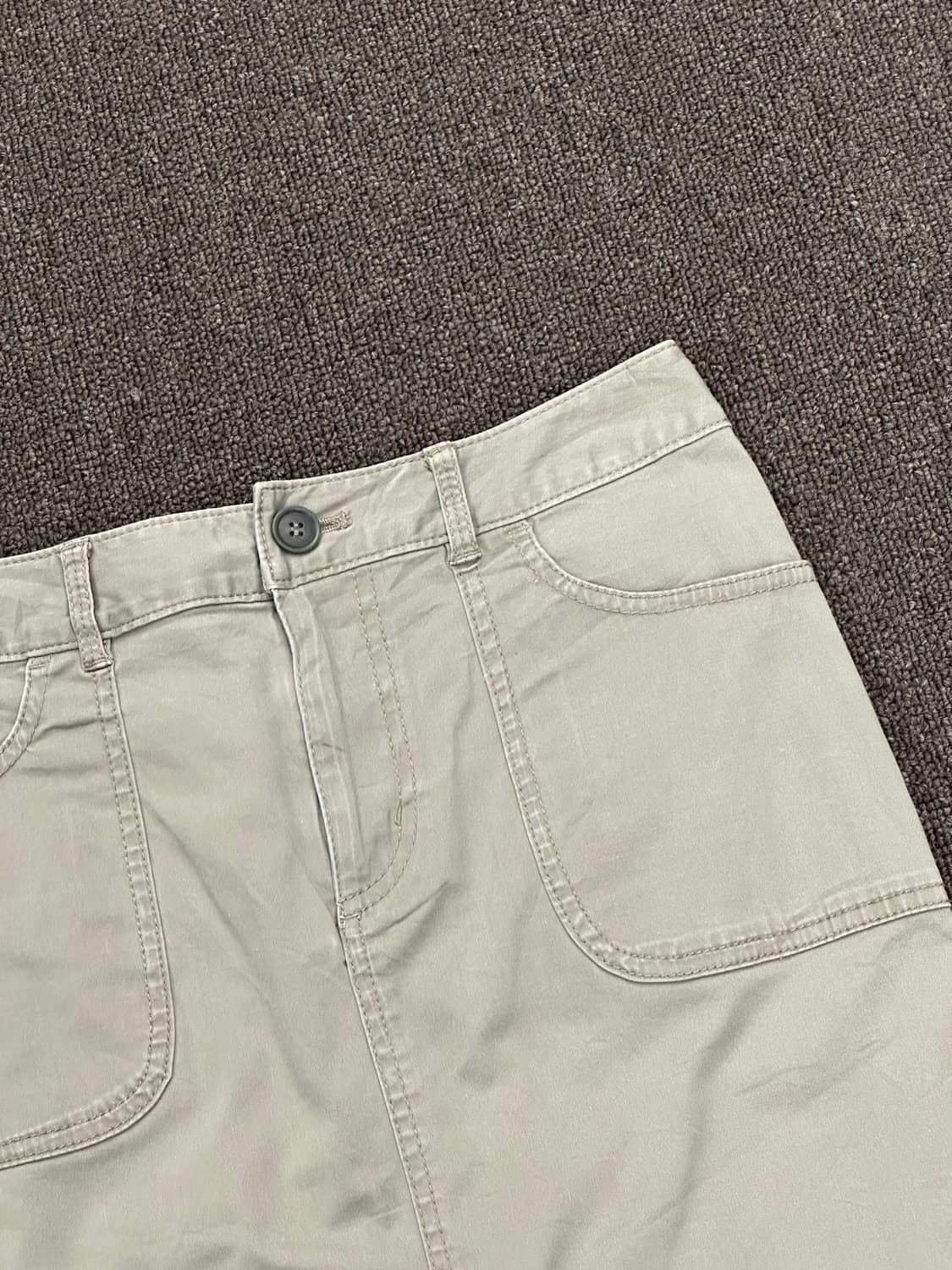 OS)Japanese vintage 베이지 카고 미디 스커트 (이염) 상품이미지2