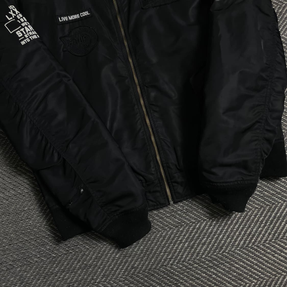 인터크루 패치워크 박시핏 MA-1 항공 점퍼 y 4936 상품이미지3