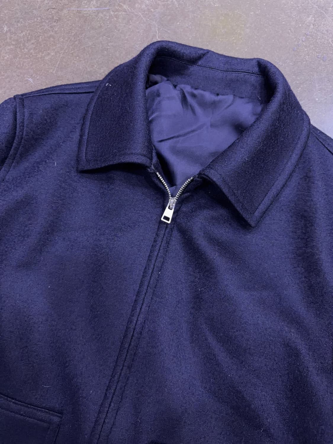 인터메조 울저지 집업 점퍼 블루종 점퍼 자켓 네이비 100 상품이미지6