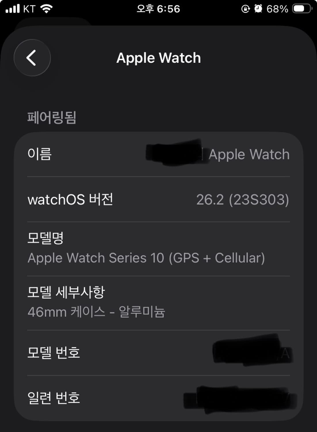 애플워치10 46mm 셀룰러 실버 상품이미지5