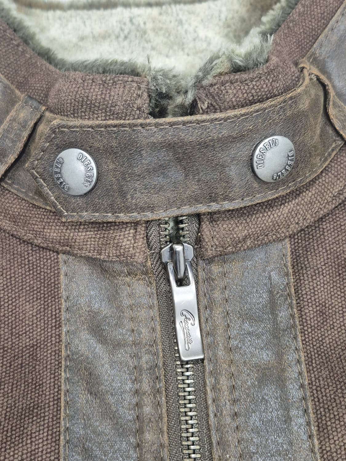 INI HOMME 스웨이드 스타일 브라운 무스탕 자켓 남성 100사이즈 상품이미지3