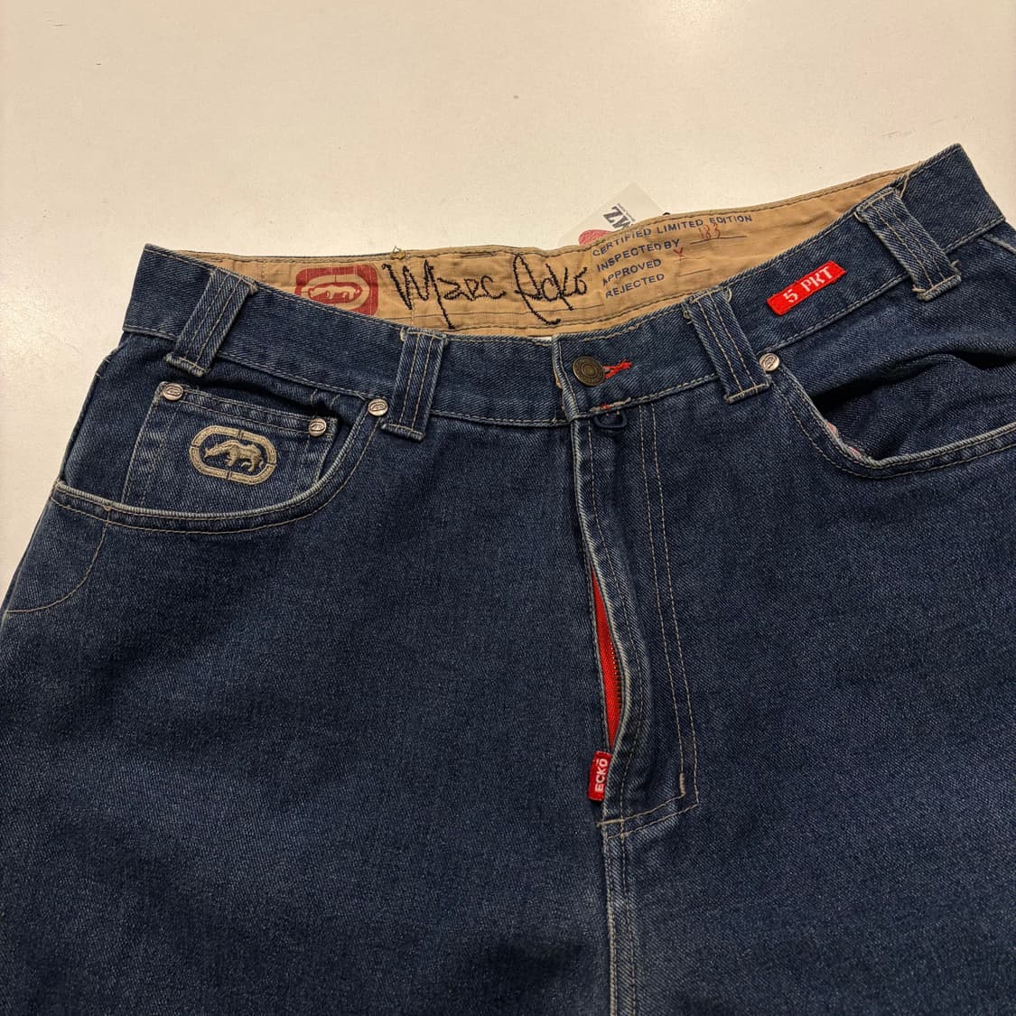 [36] 에코언리미티드 와이드 데님 청바지 팬츠 D20 상품이미지3