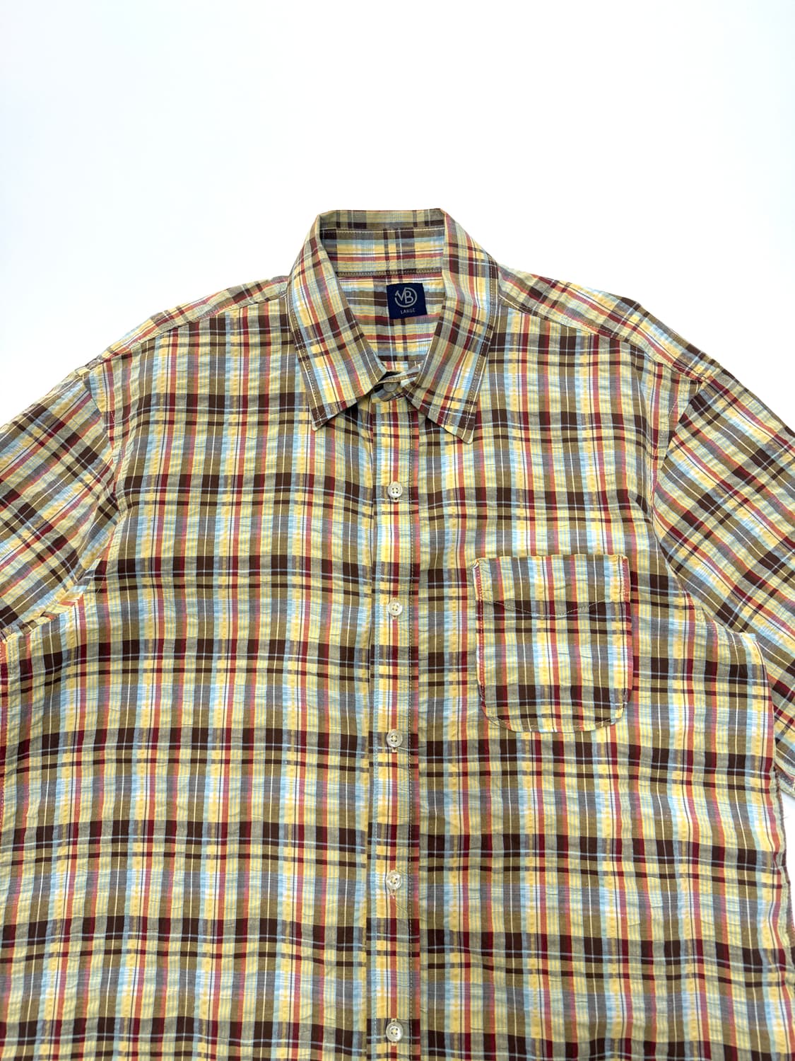 Tacay 빈티지 체크 오버핏셔츠 상품이미지3