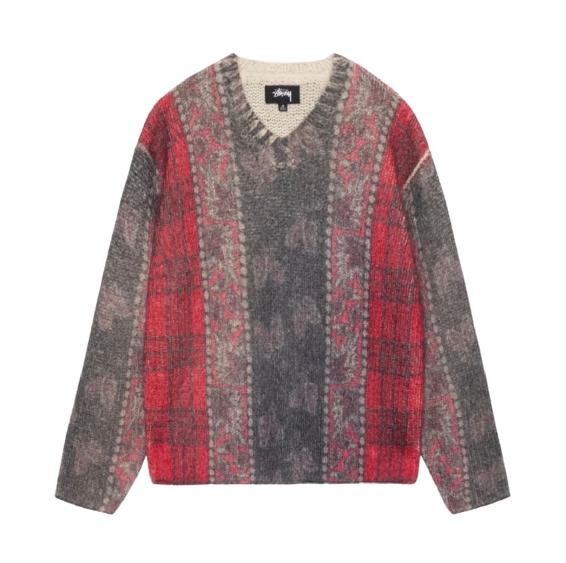 스투시 믹스드 프린트 알파카 스웨터 멀티 상품이미지1