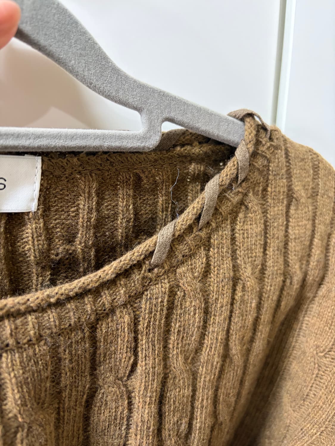 크롭 브라운 니트 (새상품) 상품이미지4