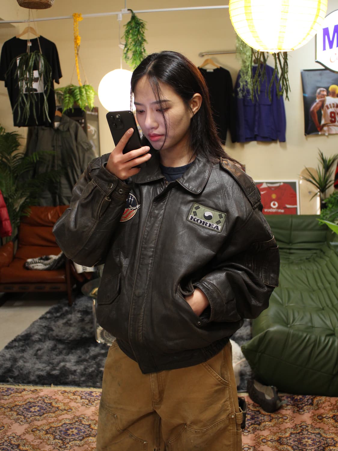 70-80s Faded A-2 Leather Flight Jacket 상품이미지1