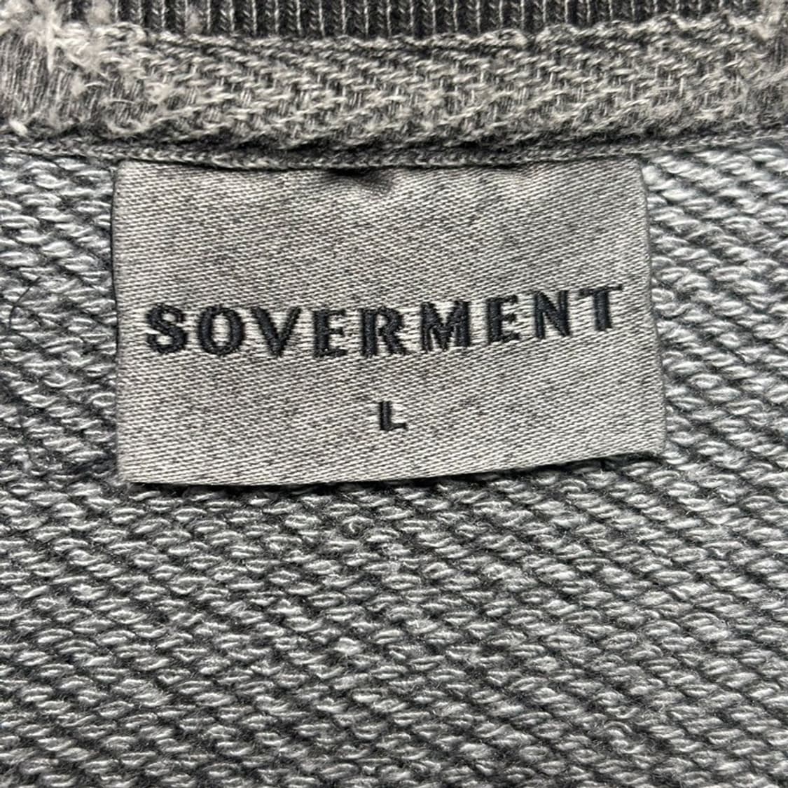 SOVERMENT 피그먼트 워싱 맨투맨 차콜 L 상품이미지3