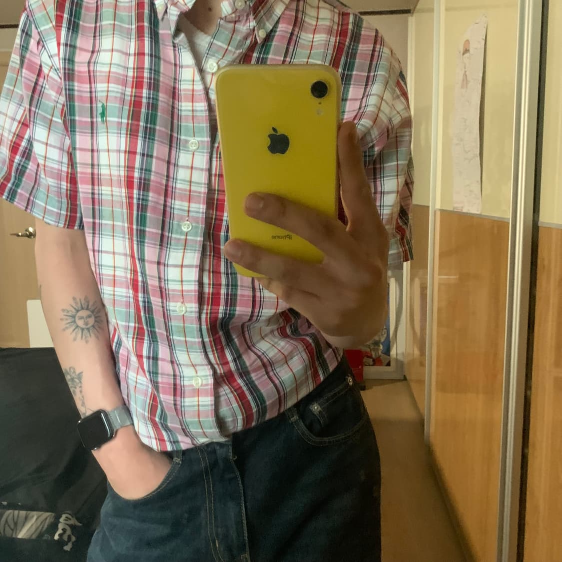 폴로 랄프로렌 커스텀핏 체크셔츠 M 상품이미지1