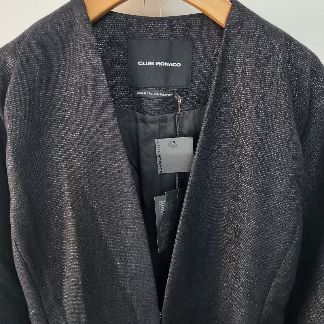 클럽모나코 블랙 메탈 하프 자켓 상품이미지2