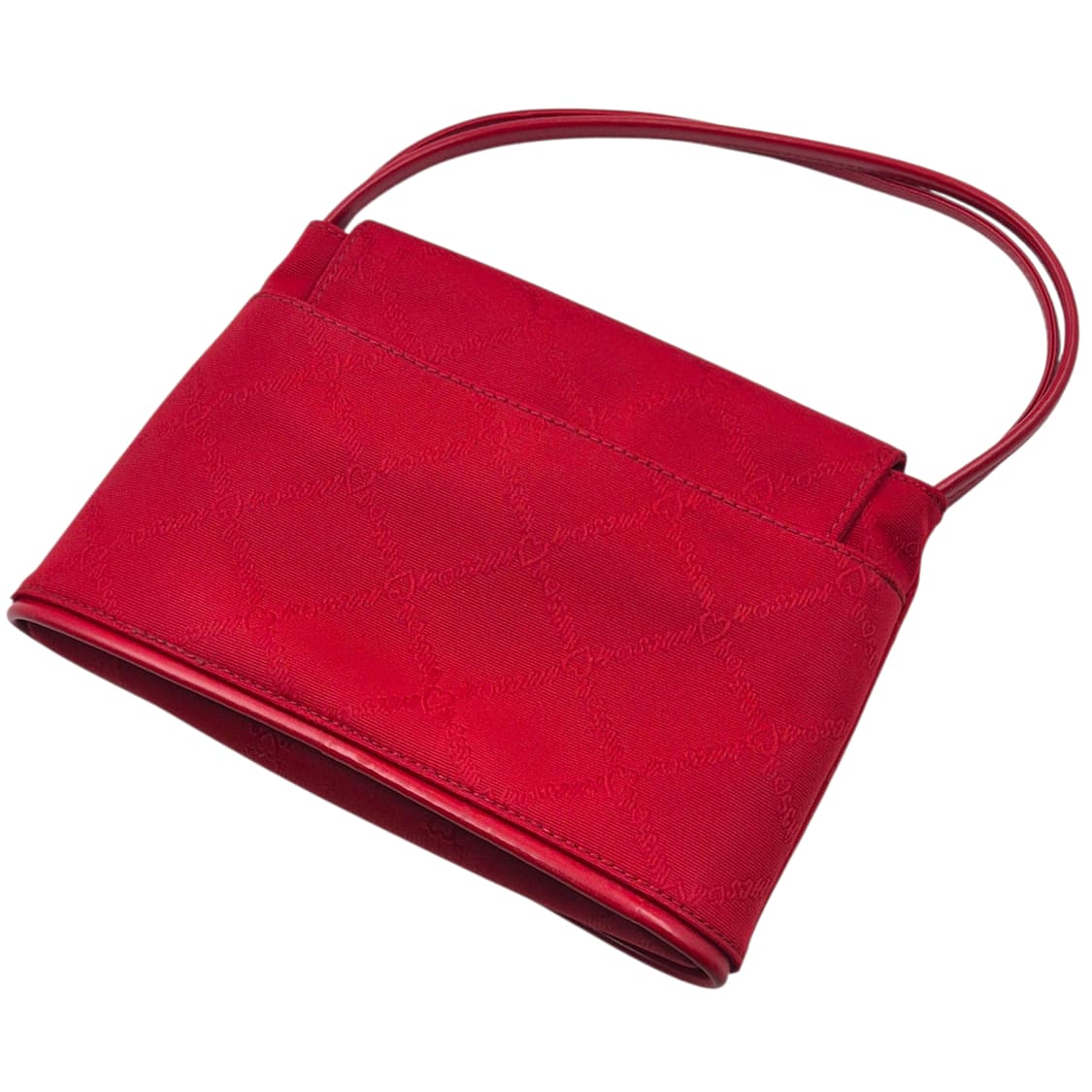 00s 러브 모스키노 나일론 레더 하트 핸드백 상품이미지4