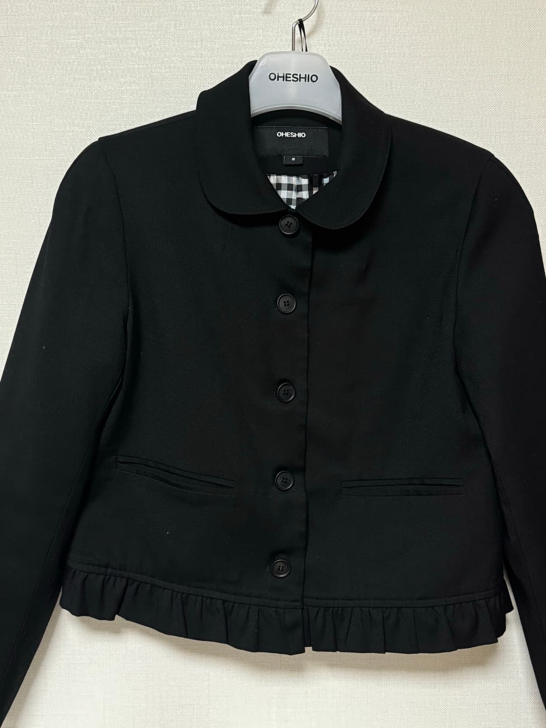 오헤시오 라운드 프릴 자켓 블랙 상품이미지7