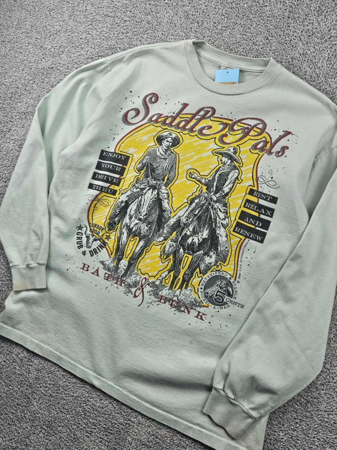 1992 USA 아메리카 브랜드 싱글스티치 롱슬리브 (L추정)/11629 상품이미지4