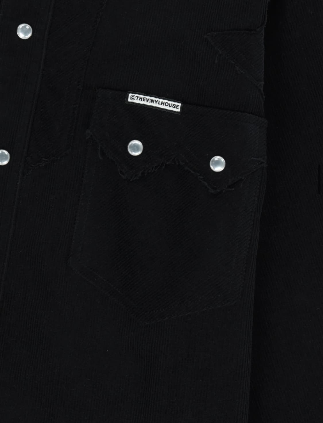 더바이닐하우스 코듀로이 웨스턴 셔츠 블랙(L) 상품이미지3