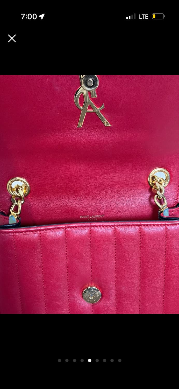 생로랑 레드 금장 채인 비키백 상품이미지3