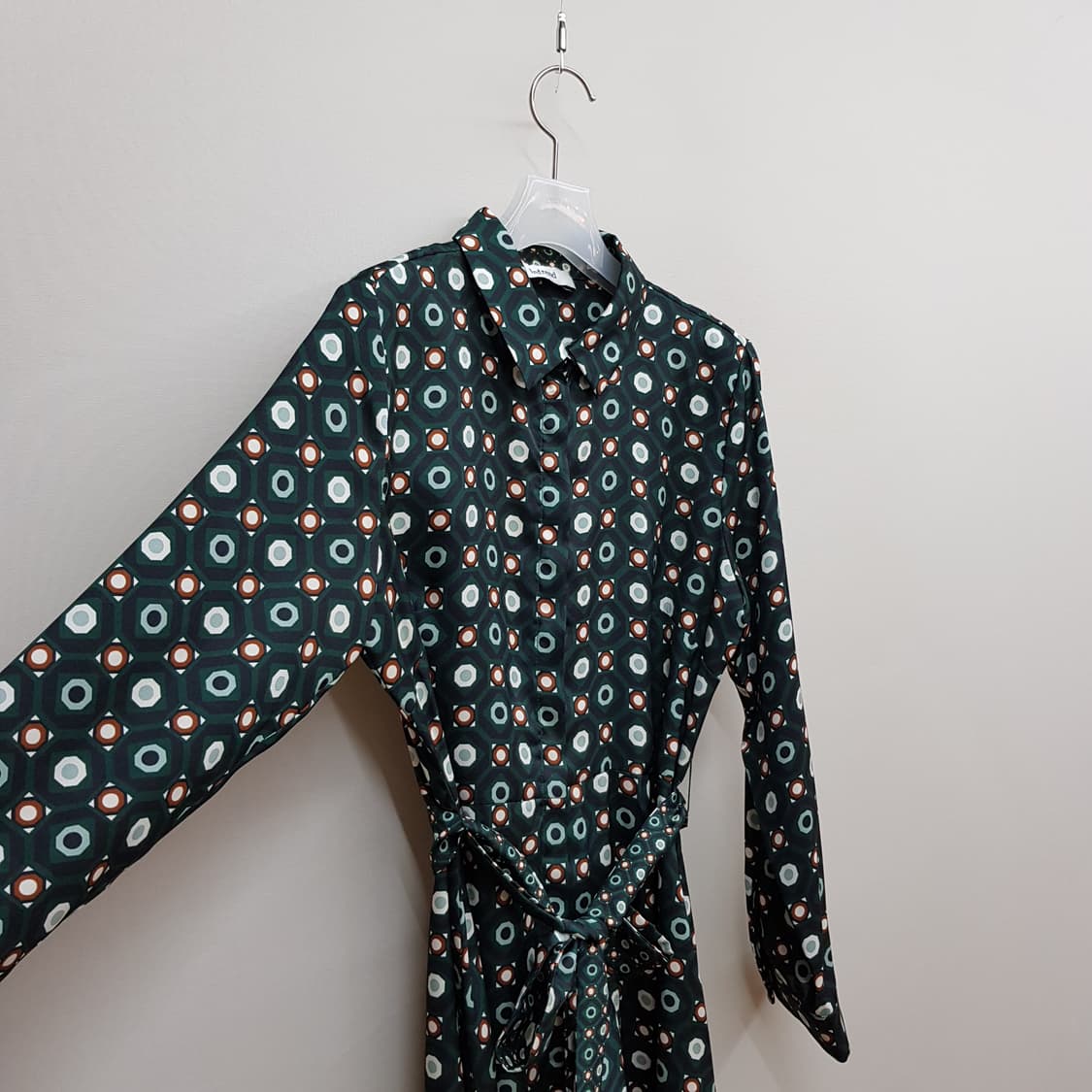 인트렌드 막스마라 셔츠형 벨티드 롱 원피스 IT44사이즈 상품이미지3