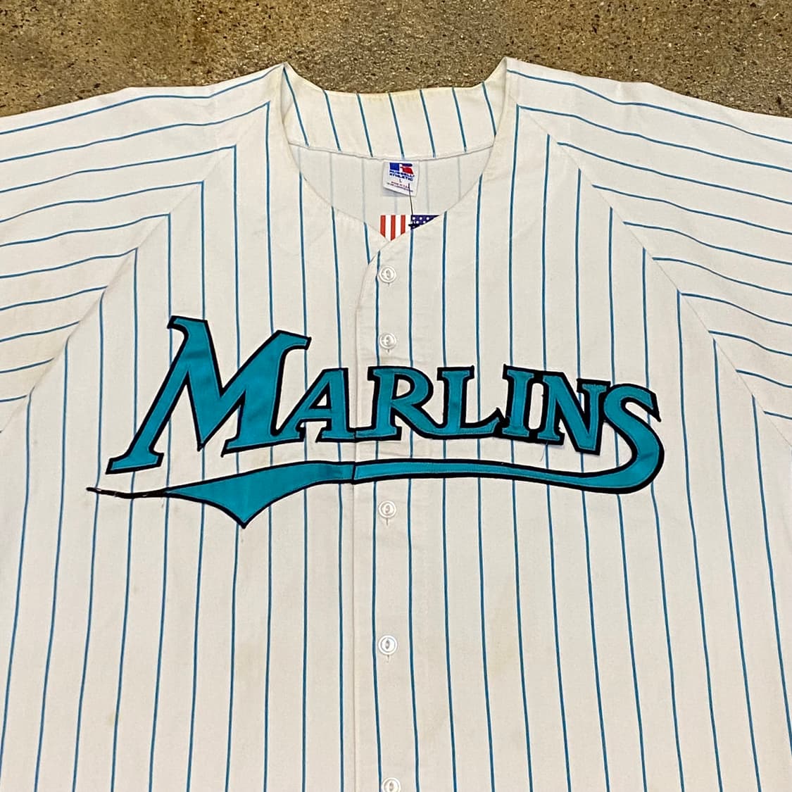 90s Made in USA 러셀 MLB 마이애미 마린스 야구유니폼 상품이미지2