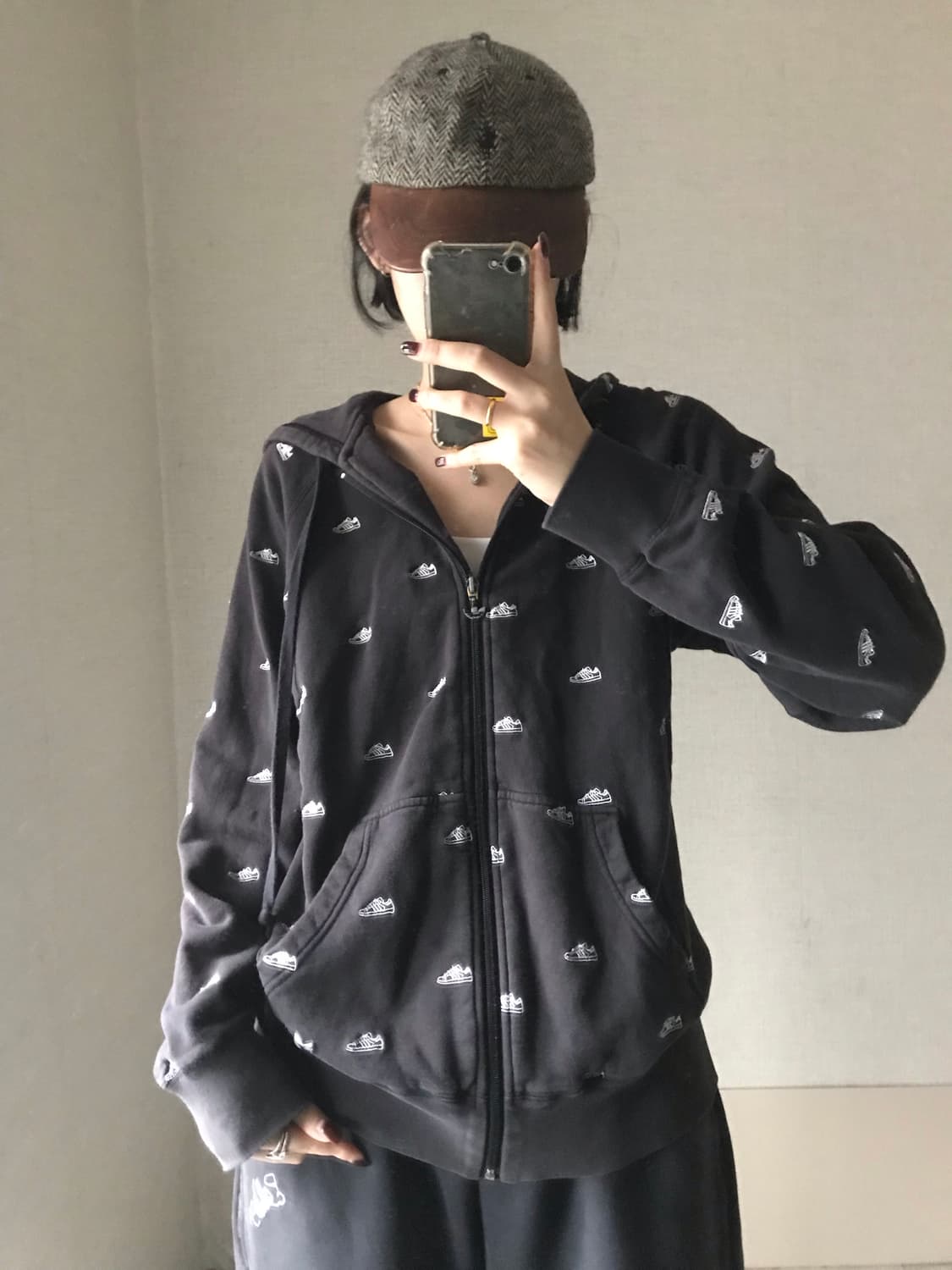 아디다스 00s 블랙 슈퍼스타 후드집업 상품이미지2