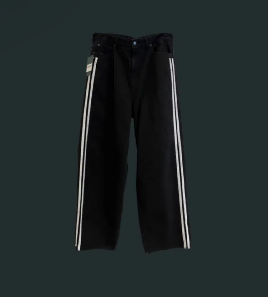 [1] 언더마이카 사이드라인 블랙 워시드 배기진 상품이미지1