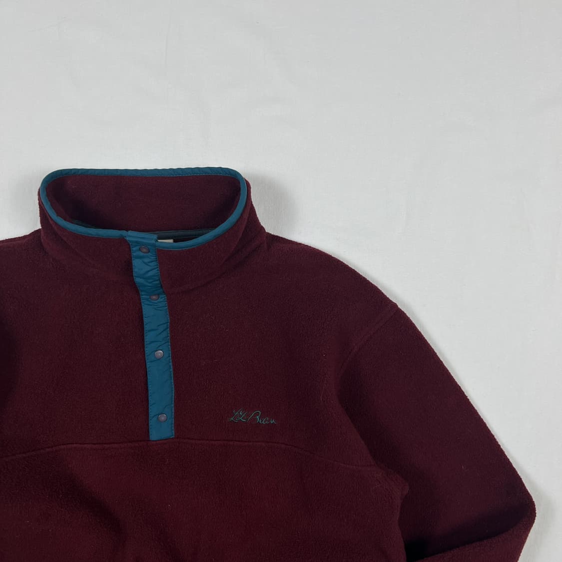 90‘s 엘엘빈 llbean 로고 풀오버 스냅 플리스 자켓 상품이미지3