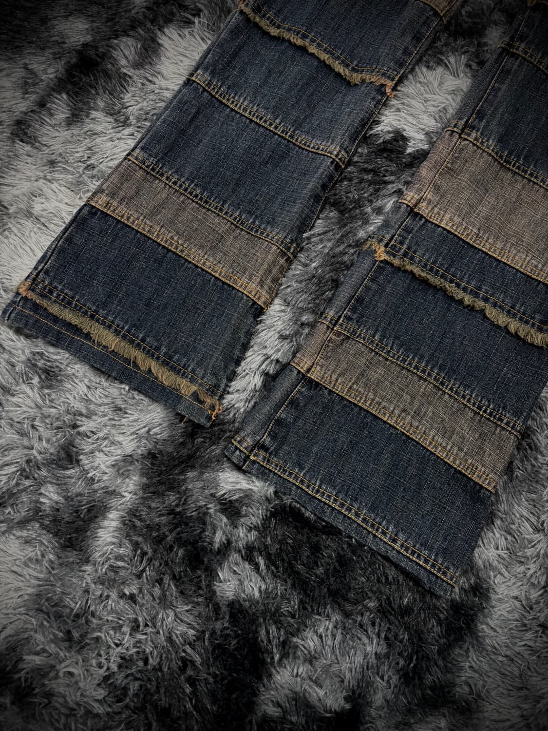 Y2K 패치워크 부츠컷 데님팬츠 상품이미지4