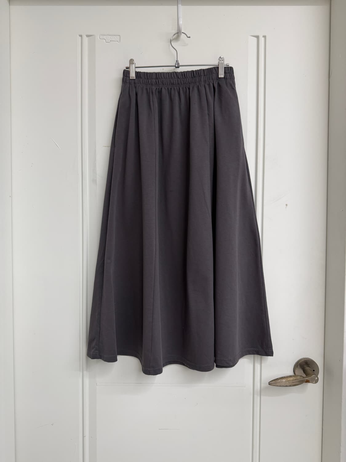 일본빈티지 차콜 플레어 롱스커트 상품이미지3