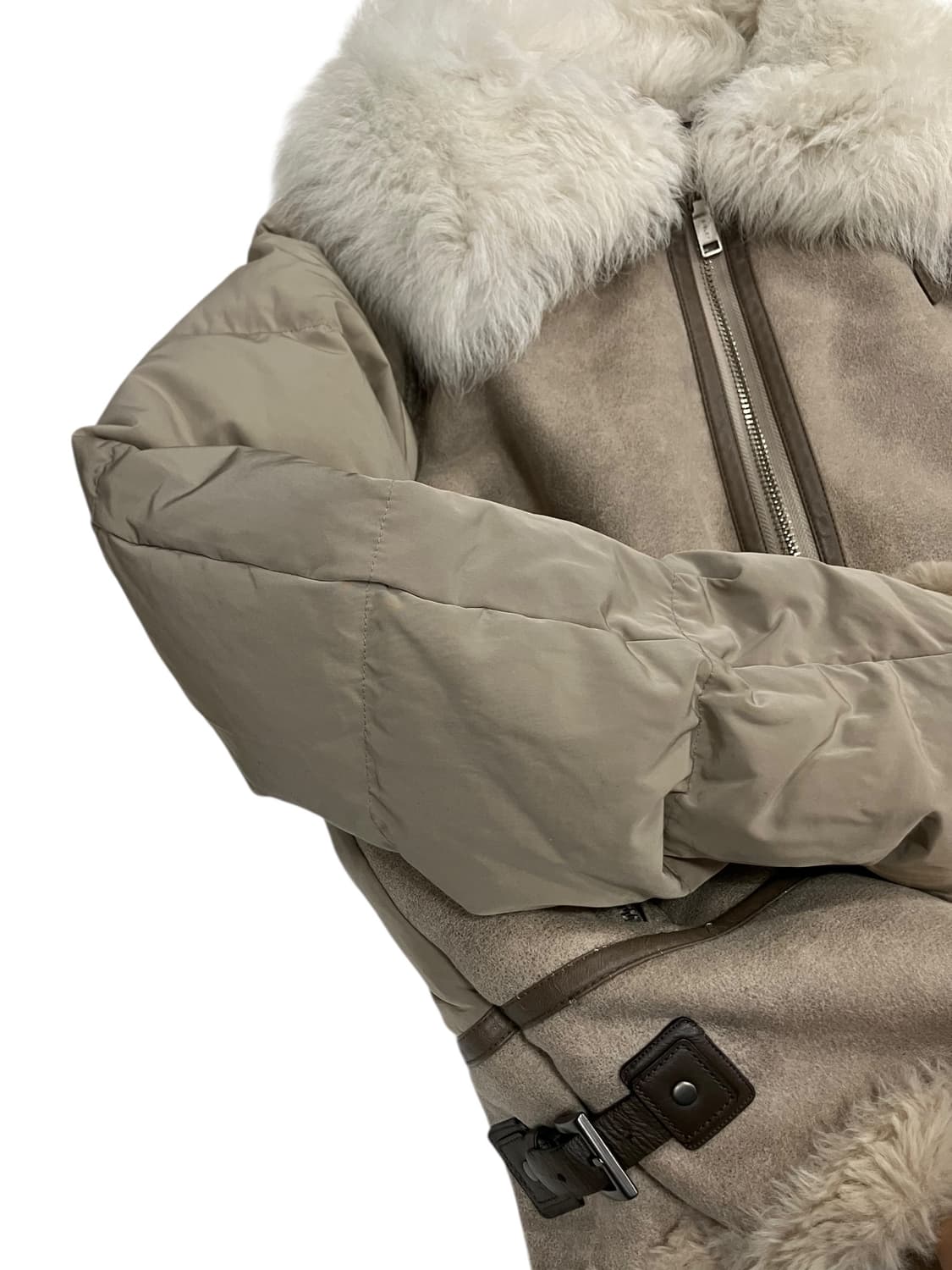 시슬리 무스탕 퍼 카라 패딩 점퍼 42 상품이미지3