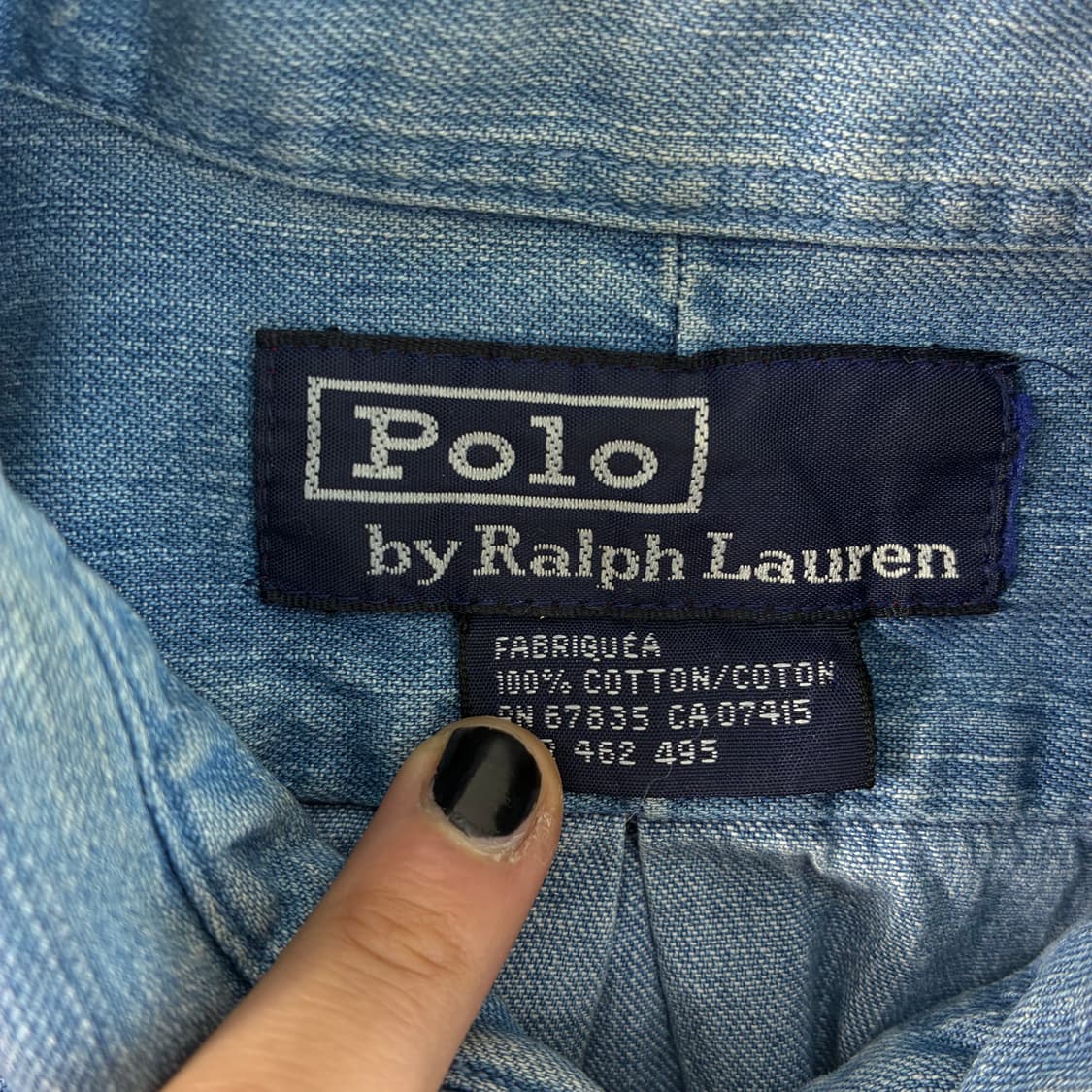 Polo  폴로 랄프로렌 자수 코튼 샴브레이 셔츠  상품이미지4