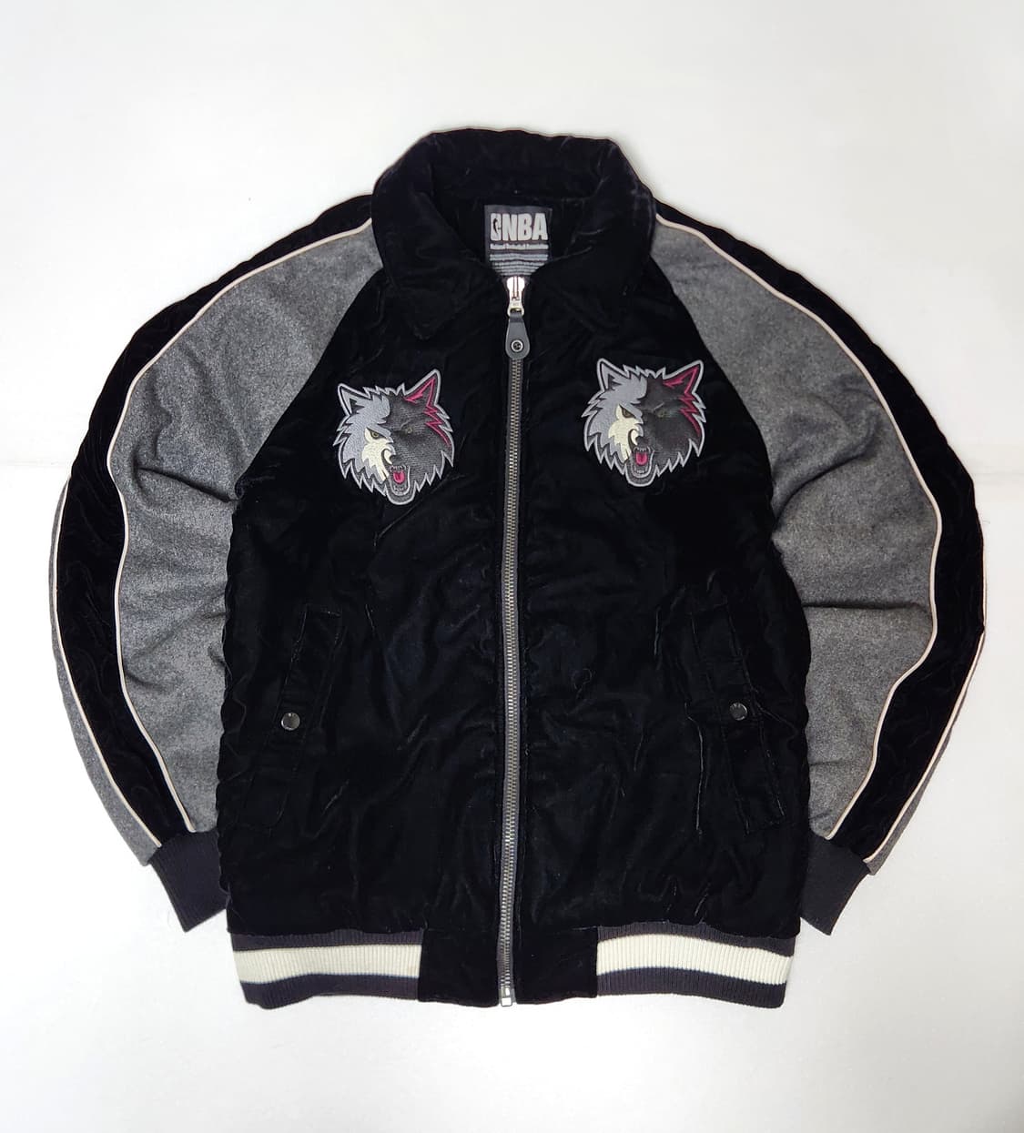 NBA 미네소타 팀버울브스 울 벨벳 바시티 자켓 M 상품이미지1