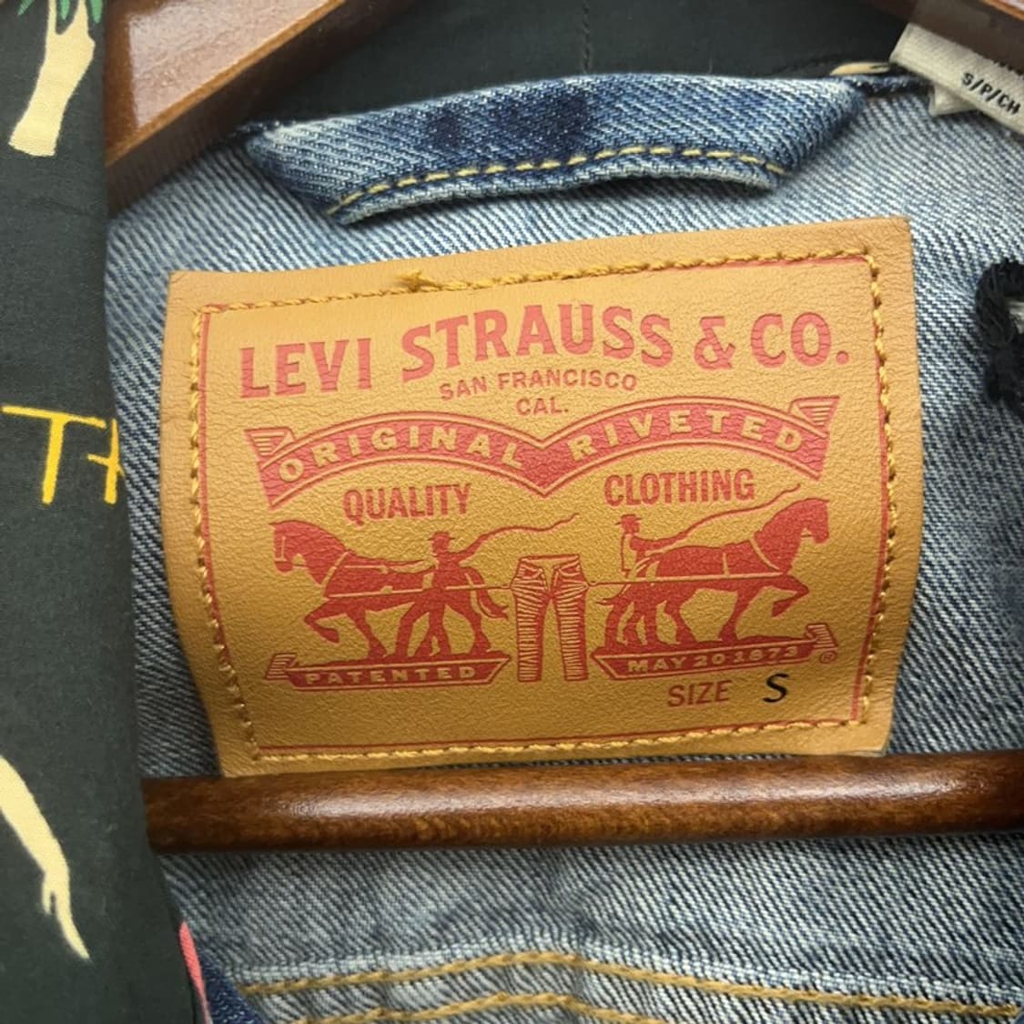 리바이스 리워크 키치 하와이안 카라 트러커 데님 자켓 S C07042 상품이미지5