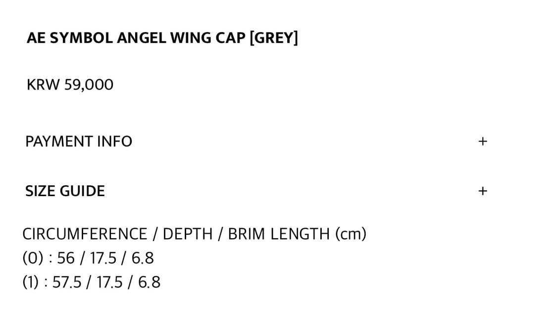 에이이에이이 엔젤 윙 캡 그레이 상품이미지4
